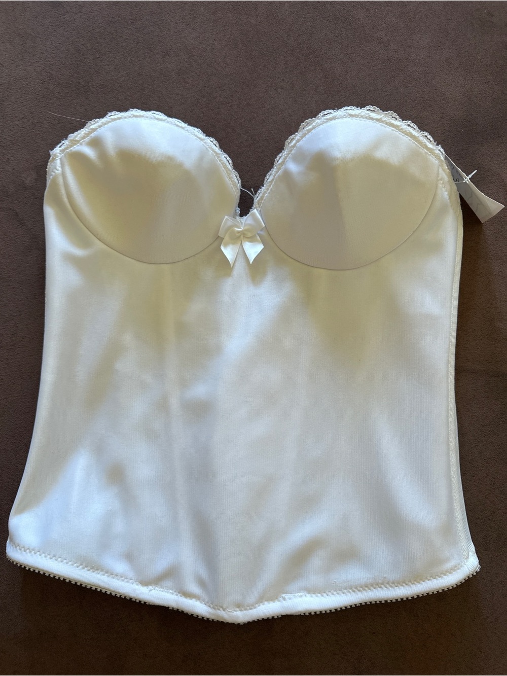Empire Intimates vintage strapless longline bridal corset bra bustier 32A NWT